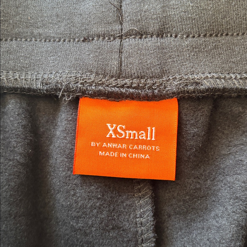 Carrots by Anwar Carrots Wordmark Jogger Sweatpants black cotton blend fleece XS - Picture 6 of 8